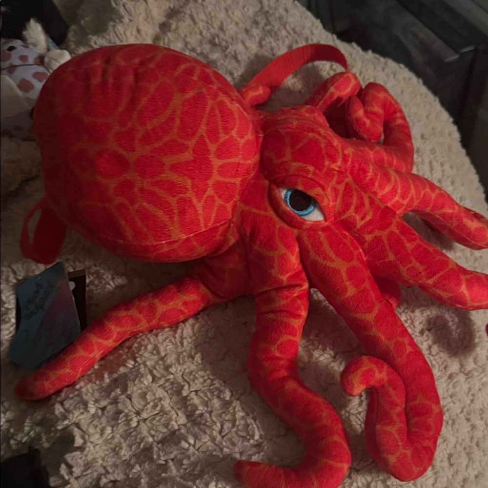 Red Octopus Plush Stuffed Animal - Kids Toy